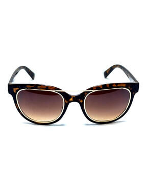 Retro Brown Gradient Lens Tortoiseshell Oval Cat Eye Women's Fashion Sunglasses